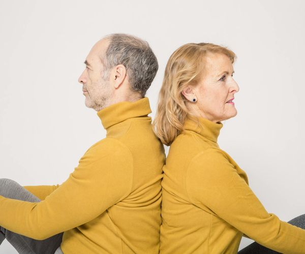 Person feeling serene and content after a light workout session.